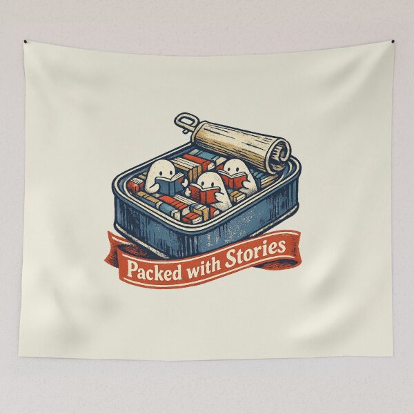 Item preview, Retro Tinned Books Sardine Tin – Bookish Aesthetic designed and sold by 97Ts.