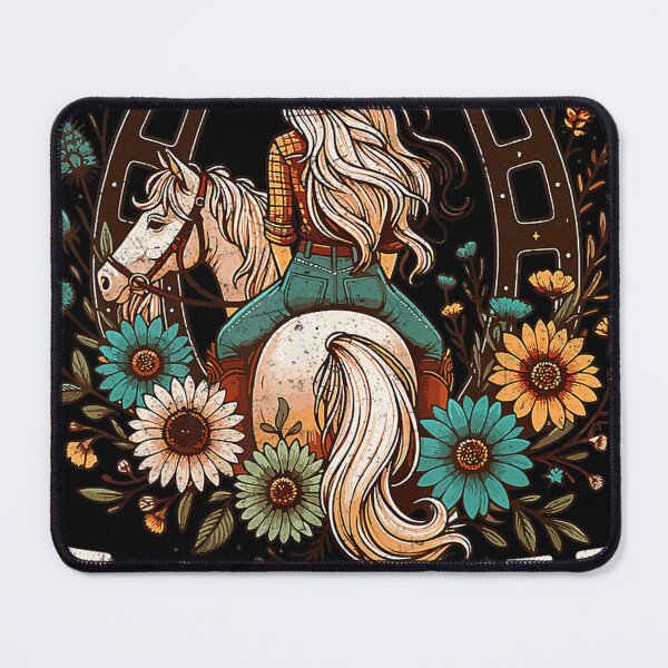 Item preview, Lainey Cowgirl Riding Horse Western Floral designed and sold by RG786.