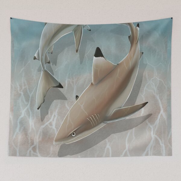 Item preview, Blacktip Reef Sharks designed and sold by JeMiChi Art.