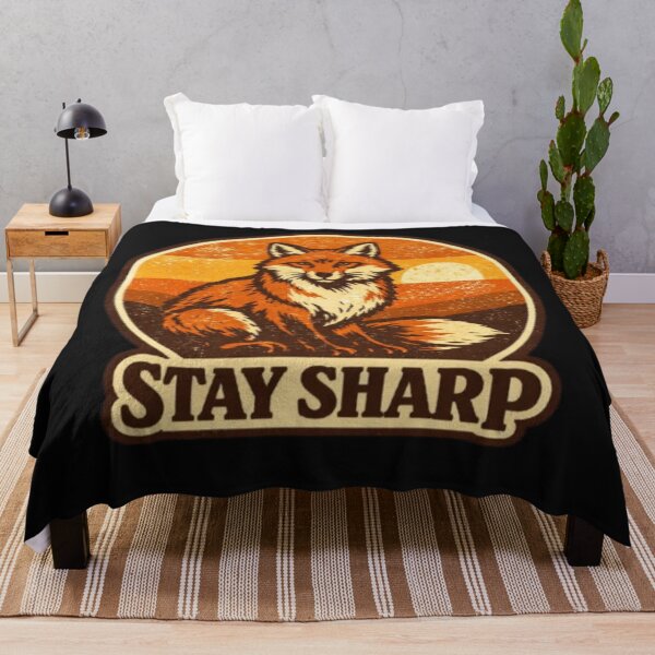 Item preview, Stay Sharp Fox – Vintage Circular Wildlife T Shirt Design designed and sold by wanado.