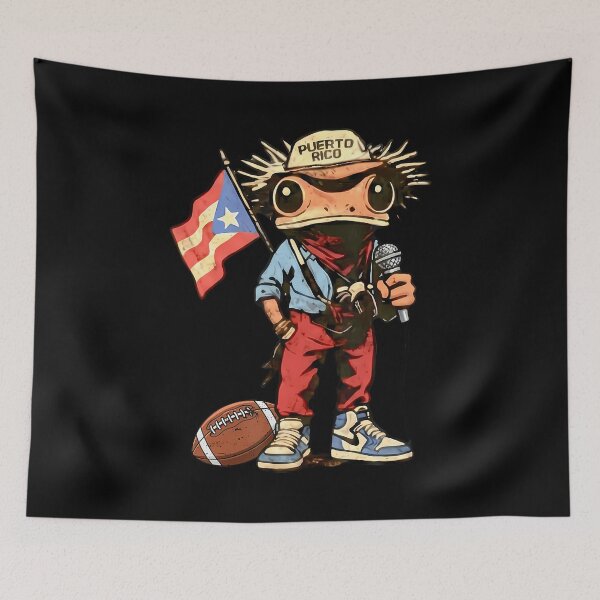 Item preview, Puerto Rico Coqui Frog Funny Football T-Shirt designed and sold by CcConsultingS.