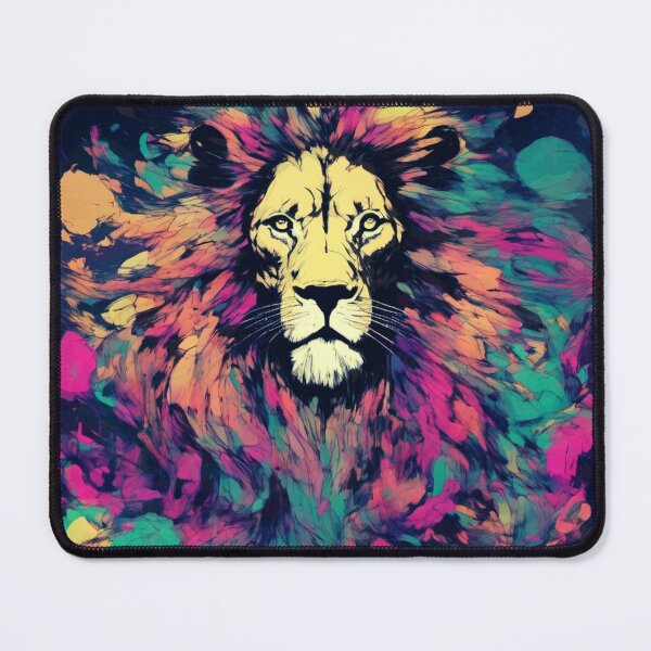 Item preview, Colorful Lion Spirit – Abstract Lion Art Illustration designed and sold by M22--.