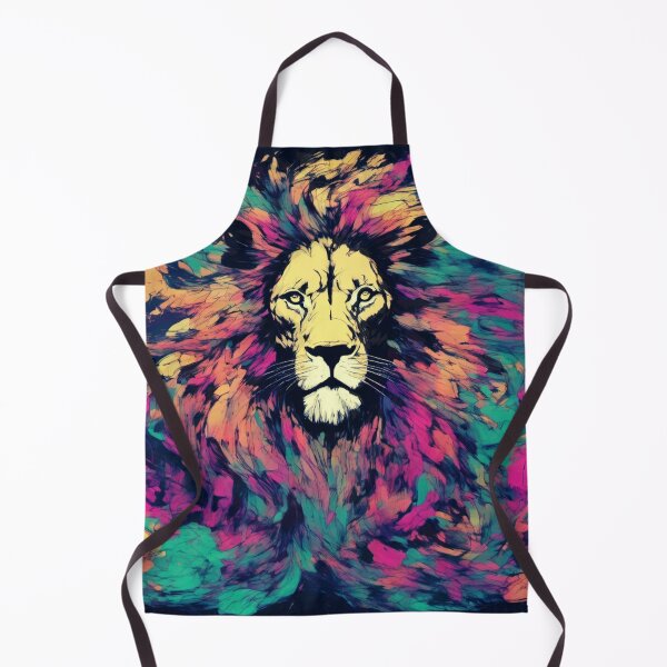 Item preview, Colorful Lion Spirit – Abstract Lion Art Illustration designed and sold by M22--.