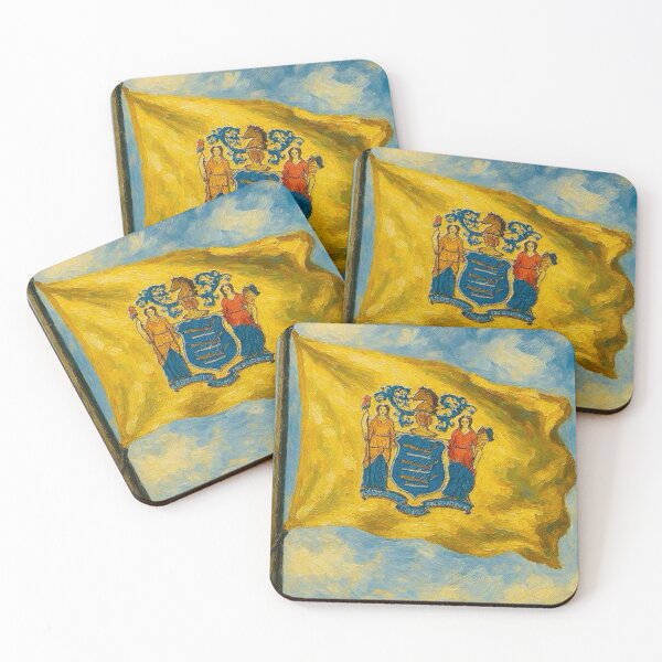 Item preview, New Jersey State Flag designed and sold by TinCatOutPost.