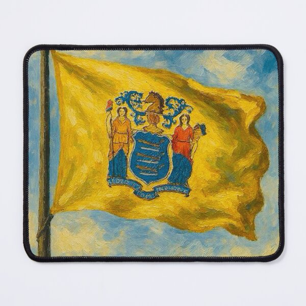 Item preview, New Jersey State Flag designed and sold by TinCatOutPost.