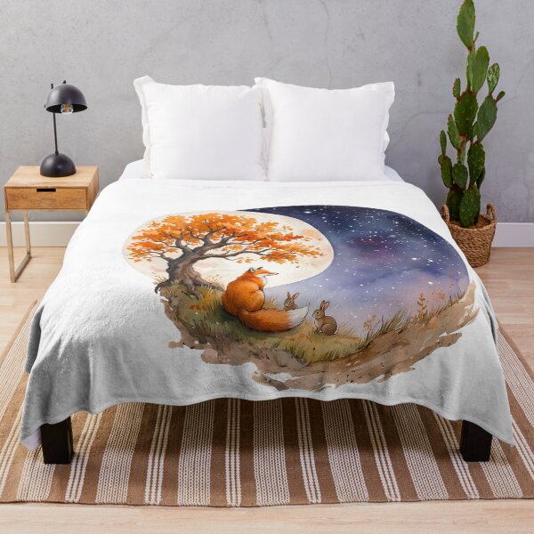Item preview, Fox and Autumn Tree Yin Yang Wall Art Watercolor designed and sold by shopcanva.