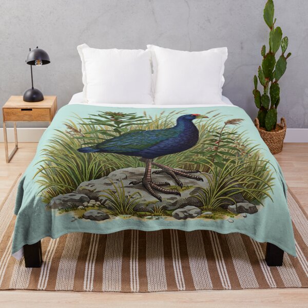 Item preview, Purple Swamphen in Lush Wetland Grasses designed and sold by BirdsnStuff.