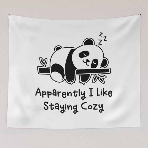 Item preview, Apparently I Like Staying Cozy Funny Relaxed Panda Bear Nap Lover designed and sold by gunaone-design.