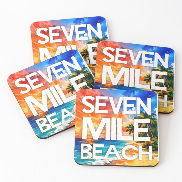 Item preview, Seven Mile Beach, Grand Cayman, Cayman Islands – Watercolor Beach Poster designed and sold by Sea Gem.