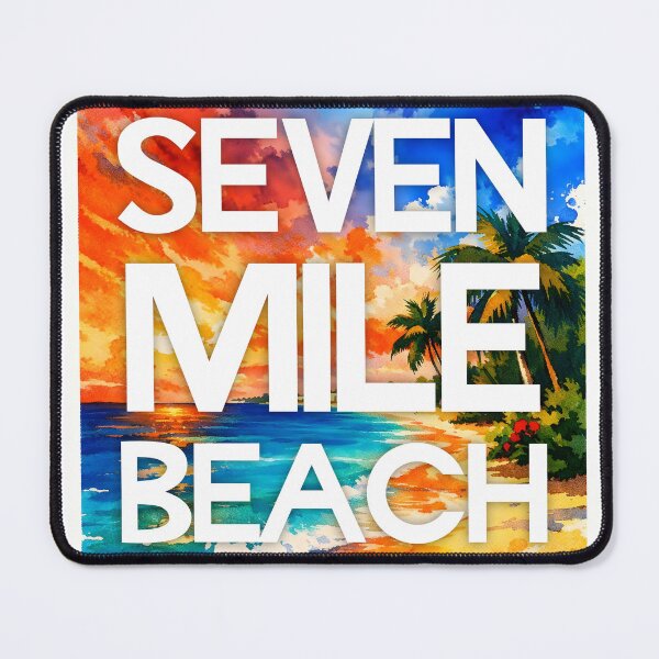 Item preview, Seven Mile Beach, Grand Cayman, Cayman Islands – Watercolor Beach Poster designed and sold by Sea Gem.