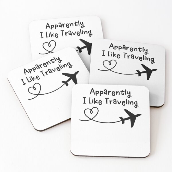 Item preview, Apparently I Like Traveling Funny Airplane Heart Frequent Flyer Traveling World Traveler designed and sold by gunaone-design.