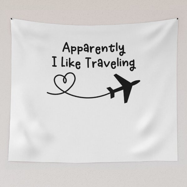 Item preview, Apparently I Like Traveling Funny Airplane Heart Frequent Flyer Traveling World Traveler designed and sold by gunaone-design.