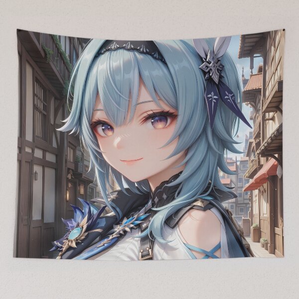 Item preview, Eula Genshin Impact Side View Stroll On City Street designed and sold by mildaclairmo.
