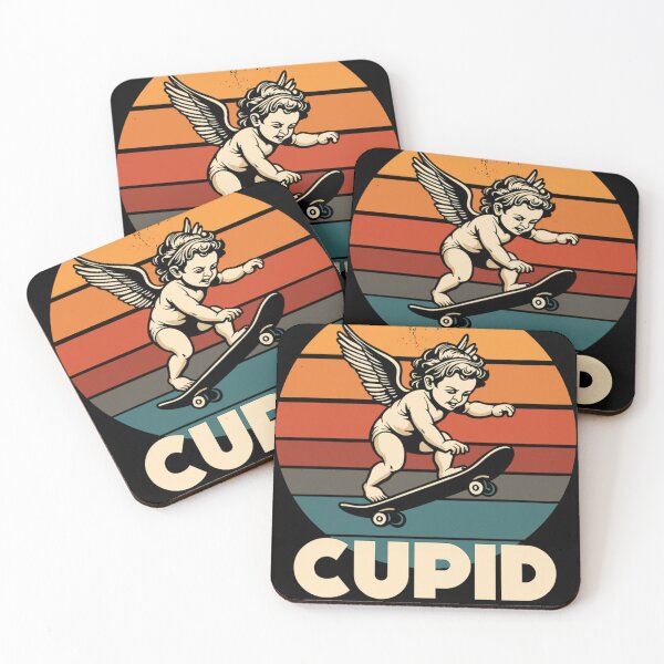 Item preview, Funny Cupid Stunt Spoonerism Skateboard Angel Skater designed and sold by Rajzone.