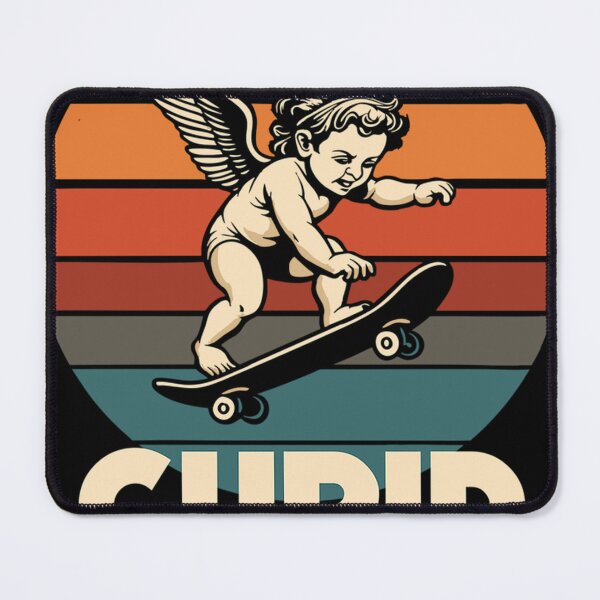 Item preview, Funny Cupid Stunt Spoonerism Skateboard Angel Skater designed and sold by Rajzone.