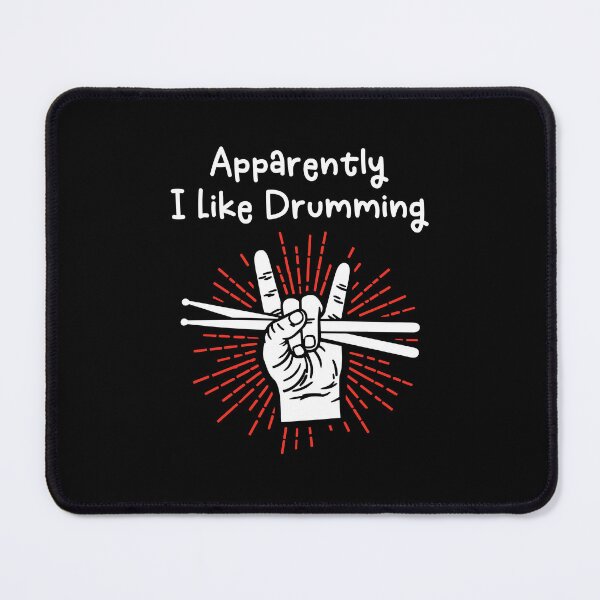 Item preview, Apparently I Like Drumming Funny Drummer Hand Rock Music Lover designed and sold by gunaone-design.
