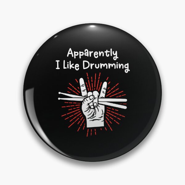 Item preview, Apparently I Like Drumming Funny Drummer Hand Rock Music Lover designed and sold by gunaone-design.