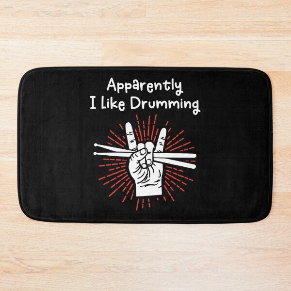 Item preview, Apparently I Like Drumming Funny Drummer Hand Rock Music Lover designed and sold by gunaone-design.
