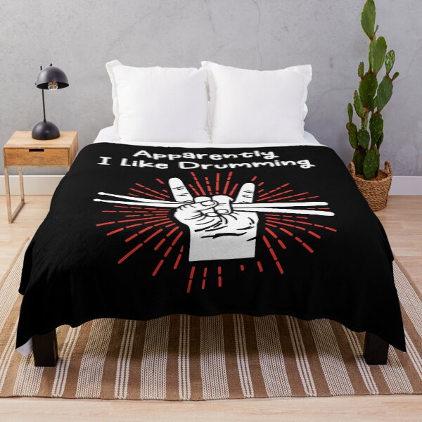 Item preview, Apparently I Like Drumming Funny Drummer Hand Rock Music Lover designed and sold by gunaone-design.
