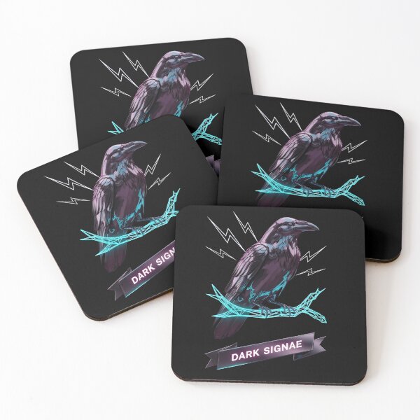 Item preview, Cyberpunk Raven Art – Dark Signae, Digital Crow Futuristic Glitch Tech Bird Design designed and sold by Luminari Creations.