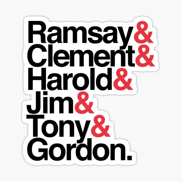 Labour Prime Ministers Helvetica Sticker