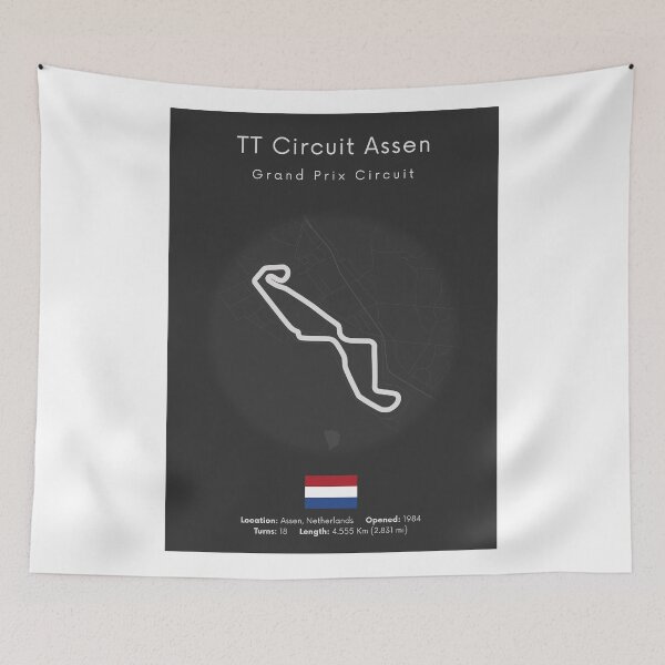 Item preview, Assen Racing Circuit Layout Wall Art designed and sold by shopcanva.