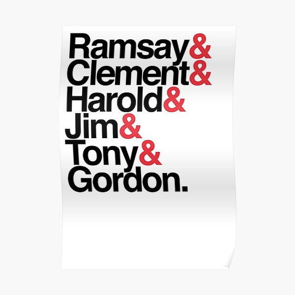 Labour Prime Ministers Helvetica Poster