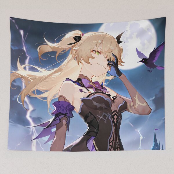 Item preview, Fischl Genshin Impact Moonlight Raven Gothic Castle designed and sold by mildaclairmo.