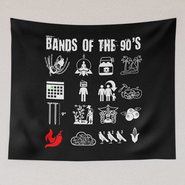 Item preview, Funny Nerdy Iconic Alternative Rock Bands Of The 90S designed and sold by No Rules Merchandise.