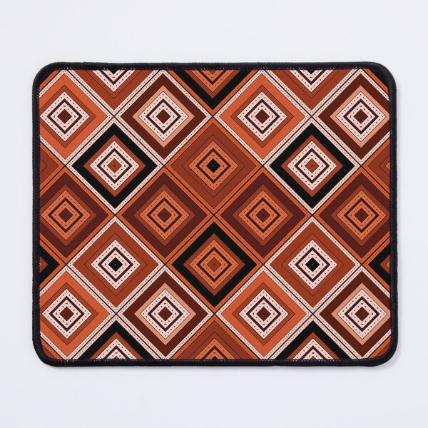 Item preview, Geometry ethnic patchwork brown orange  designed and sold by fuzzyfox.