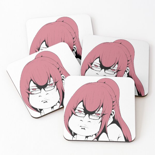 Item preview, Pouty Nerd Girl – Cute Angry Anime Sticker designed and sold by kiurfi.