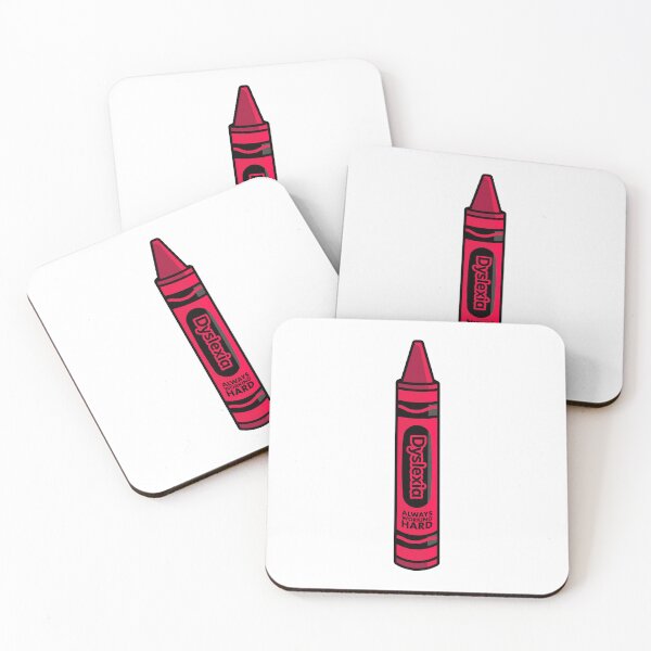 Item preview, Dyslexia Crayon Sticker – Always Working Hard designed and sold by thebluewildstudio.