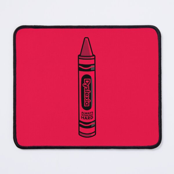 Item preview, Dyslexia Crayon Sticker – Always Working Hard designed and sold by thebluewildstudio.