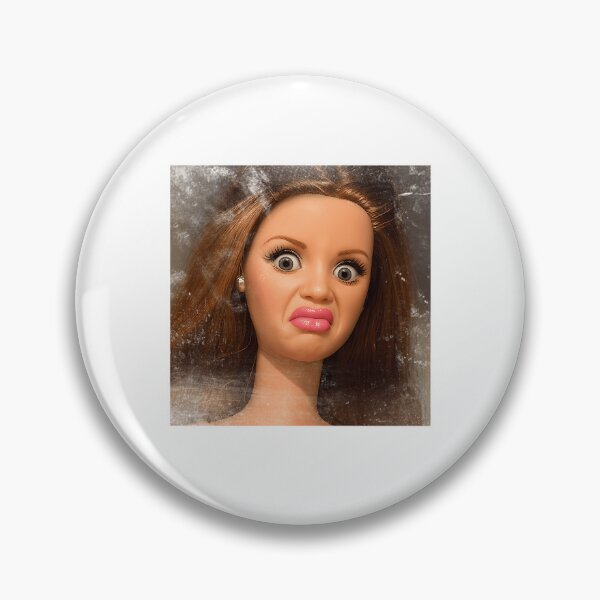 Item preview, Disgusted Doll Meme Face  Funny Retro Doll Reaction  designed and sold by JenniDammarell.