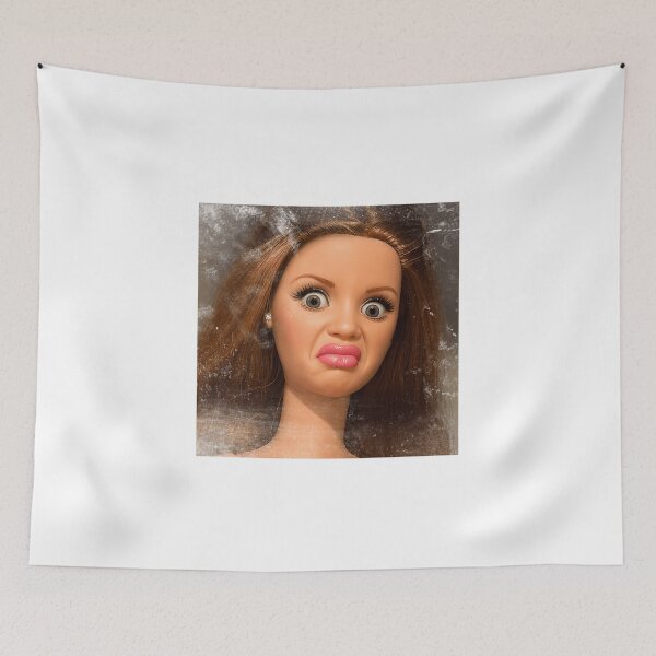 Item preview, Disgusted Doll Meme Face  Funny Retro Doll Reaction  designed and sold by JenniDammarell.