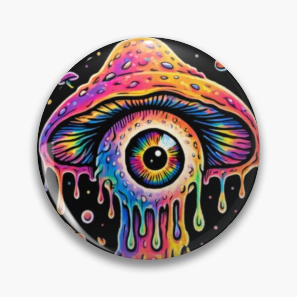 Item preview, Rainbow Melt Eye Mushroom – Psychedelic Festival Art   designed and sold by House-of-Roc.