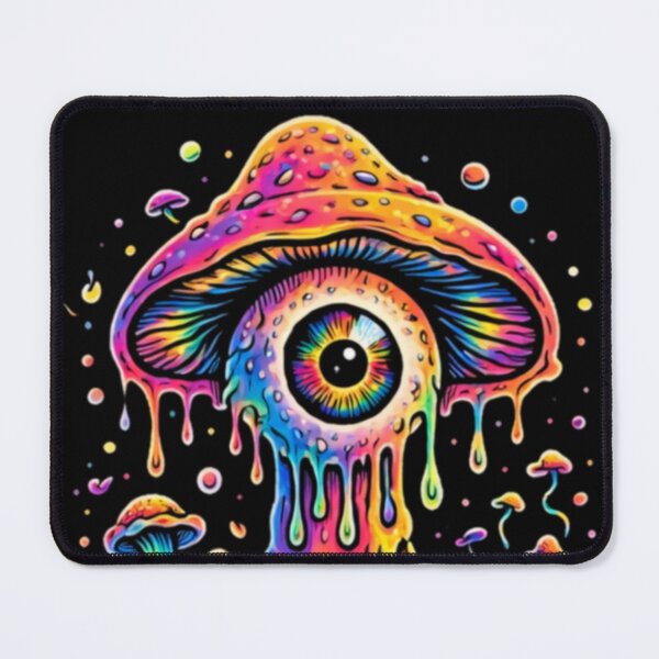 Item preview, Rainbow Melt Eye Mushroom – Psychedelic Festival Art designed and sold by House-of-Roc.