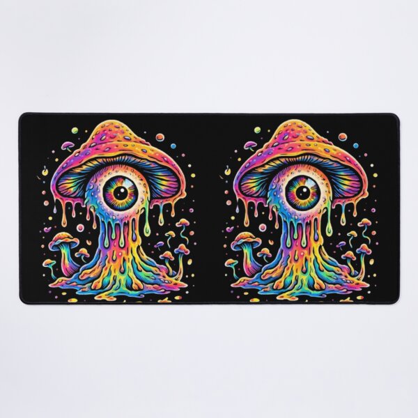 Item preview, Rainbow Melt Eye Mushroom – Psychedelic Festival Art designed and sold by House-of-Roc.