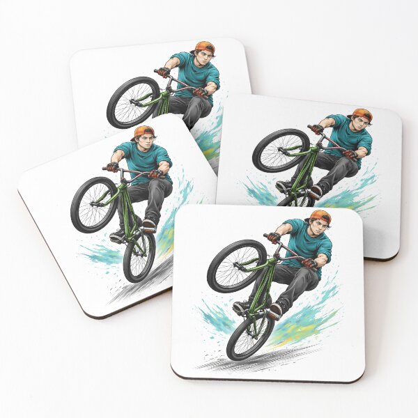 Item preview, BMX Wheelie Action – Urban Extreme Sports Artwork designed and sold by Ramiilustraciones.
