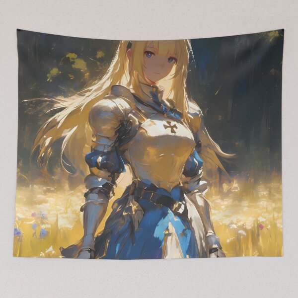 Item preview, Ais Wallenstein Danmachi Knight Armor Flower Field Golden Light designed and sold by mildaclairmo.