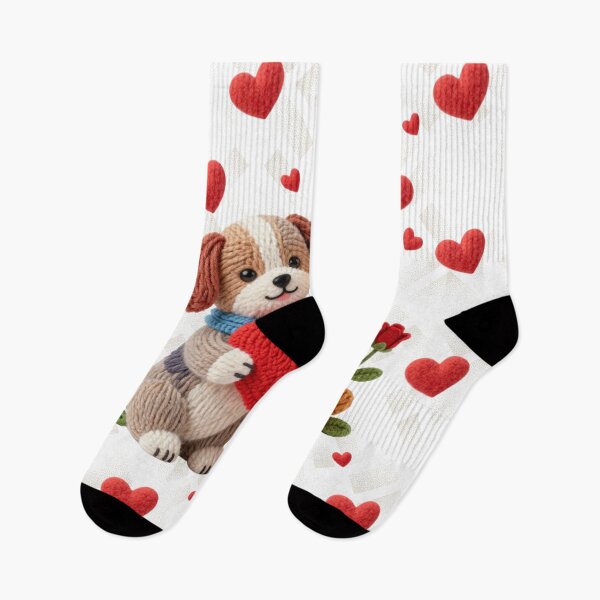 Item preview, Copy of Cute Dogs Holding a Rose Valentines Day designed and sold by Modern-Tropical.