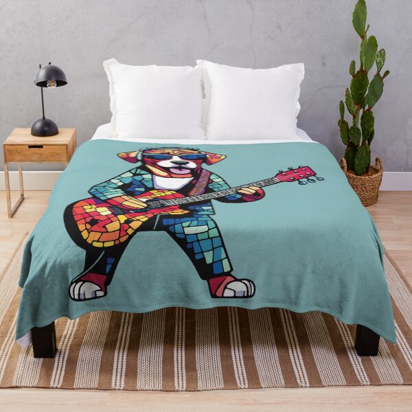 Item preview, musical star dog mosaic designed and sold by designmari.