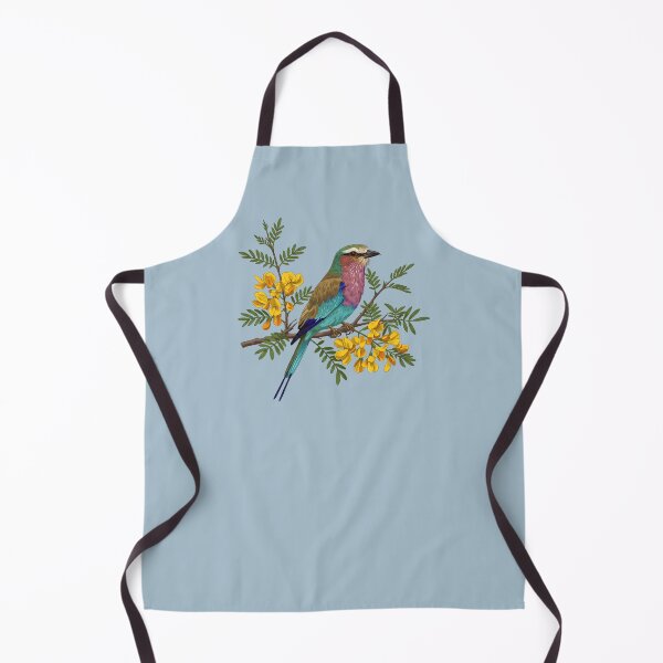 Item preview, Lilac Breasted Roller on Golden Acacia Branch designed and sold by BirdsnStuff.