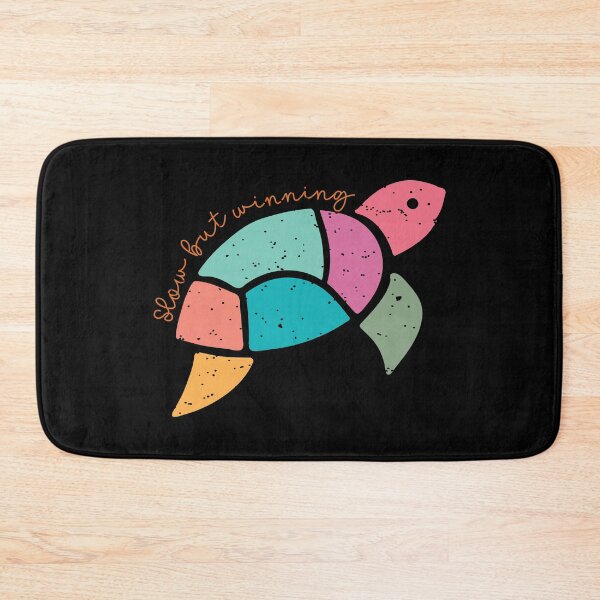 Item preview, Slow But Winning - Colorful Turtle Motivation & Slow Living Quote designed and sold by Verse & Vibes.