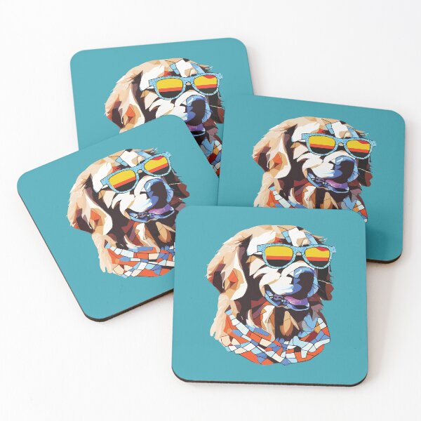Item preview, Golden retriever cool mosaic designed and sold by designmari.