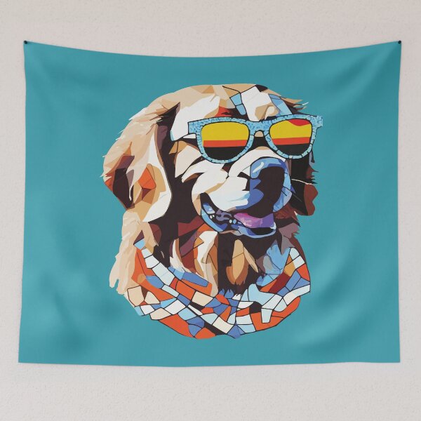 Item preview, Golden retriever cool mosaic designed and sold by designmari.