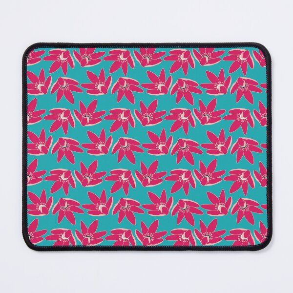 Item preview, Blossoming wild flowers seamless pattern on turquoise print designed and sold by RosebudTextilesArt.