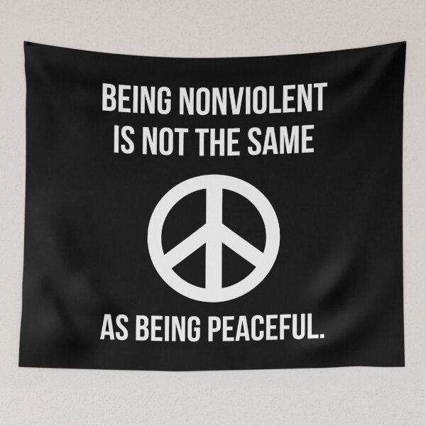 Item preview, Being nonviolent is not the same as being peaceful. designed and sold by Rachel the Artist .