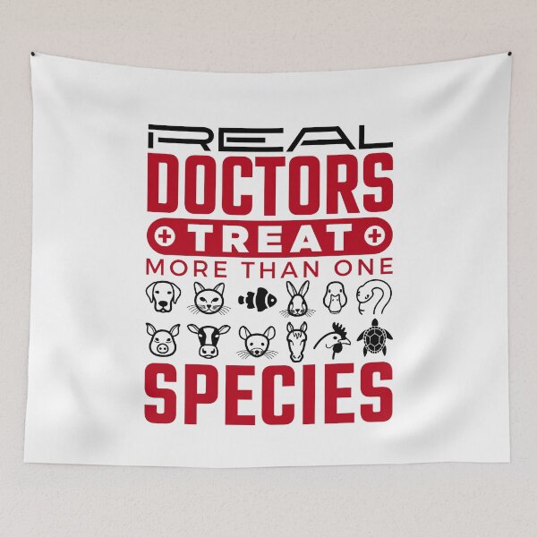 Item preview, Real Doctors Treat More than One Species Veterinarian  designed and sold by jaygo.