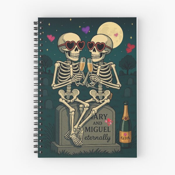 Item preview, Eternal Love Skeletons Under Moonlight designed and sold by Mindful56.